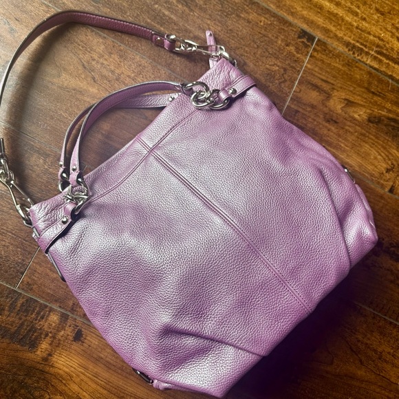 Coach Brooke Purple Convertible Hobo Shoulder Bag - Picture 5 of 10